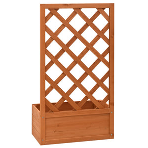 NNEVL Garden Trellis Planter Orange 50x25x90 cm Solid Firwood