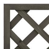 NNEVL Garden Trellis Planter Grey 50x25x90 cm Solid Firwood