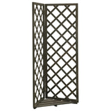 NNEVL Corner Trellis Grey 50x50x145 cm Solid Firwood