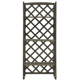 NNEVL Plant Stand with Trellis Grey 60x30x140 cm Solid Firwood