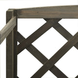 NNEVL Plant Stand with Trellis Grey 60x30x140 cm Solid Firwood