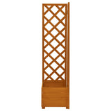 NNEVL Corner Trellis Planter Orange 40x40x150 cm Solid Firwood