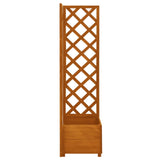 NNEVL Corner Trellis Planter Orange 40x40x150 cm Solid Firwood