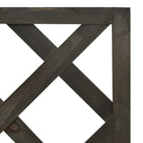 NNEVL Corner Trellis Planter Grey 40x40x150 cm Solid Firwood