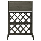 NNEVL Garden Trellis Planter Grey 45x30x74 cm Solid Firwood