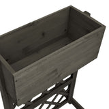 NNEVL Garden Trellis Planter Grey 45x30x74 cm Solid Firwood