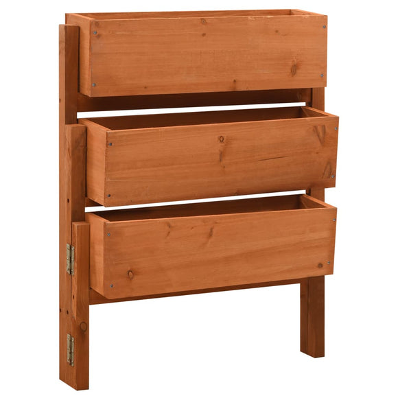 NNEVL Garden Folding Planter Orange 60x14x75 cm Solid Firwood