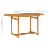 NNEVL Garden Table Anthracite 126x76x72 cm Plastic