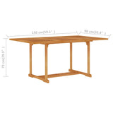 NNEVL Garden Table Anthracite 126x76x72 cm Plastic