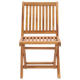 NNEVL Folding Garden Chairs 2 pcs Solid Teak Wood