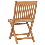 NNEVL Folding Garden Chairs 2 pcs Solid Teak Wood