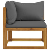 NNEVL 12 Piece Garden Lounge Set with Cushion Solid Acacia Wood