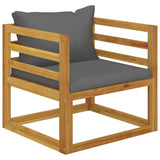 NNEVL 12 Piece Garden Lounge Set with Cushion Solid Acacia Wood