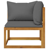 NNEVL 6 Piece Garden Lounge Set with Cushions Solid Acacia Wood