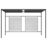 NNEVL Gazebo with Retractable Roof 4x3x2.3 m Anthracite 180 g/m²