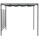 NNEVL Gazebo with Retractable Roof 4x3x2.3 m Anthracite 180 g/m²