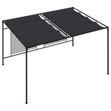 NNEVL Gazebo with Retractable Roof 4x3x2.3 m Anthracite 180 g/m²