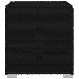 NNEVL 3 Piece Garden Sun Loungers with Tea Table Poly Rattan Black