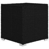 NNEVL 3 Piece Garden Sun Loungers with Tea Table Poly Rattan Black