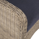 NNEVL 7 Piece Outdoor Dining Set Poly Rattan Brown