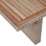 NNEVL 7 Piece Outdoor Dining Set with Cushions Poly Rattan Brown