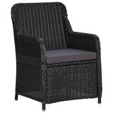 NNEVL 9 Piece Outdoor Dining Set Poly Rattan Black