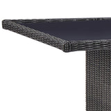 NNEVL 9 Piece Outdoor Dining Set Poly Rattan Black