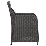 NNEVL 9 Piece Outdoor Dining Set Poly Rattan Black