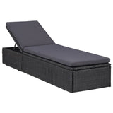 NNEVL 9 Piece Outdoor Dining Set Poly Rattan Black