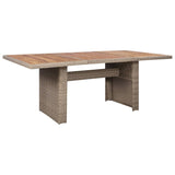 NNEVL 7 Piece Outdoor Dining Set with Cushions Poly Rattan