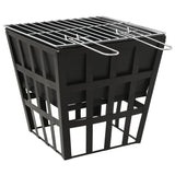 NNEVL 2-in-1 Fire Pit and BBQ 34x34x48 cm Steel