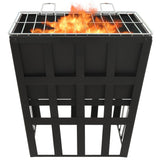NNEVL 2-in-1 Fire Pit and BBQ 34x34x48 cm Steel