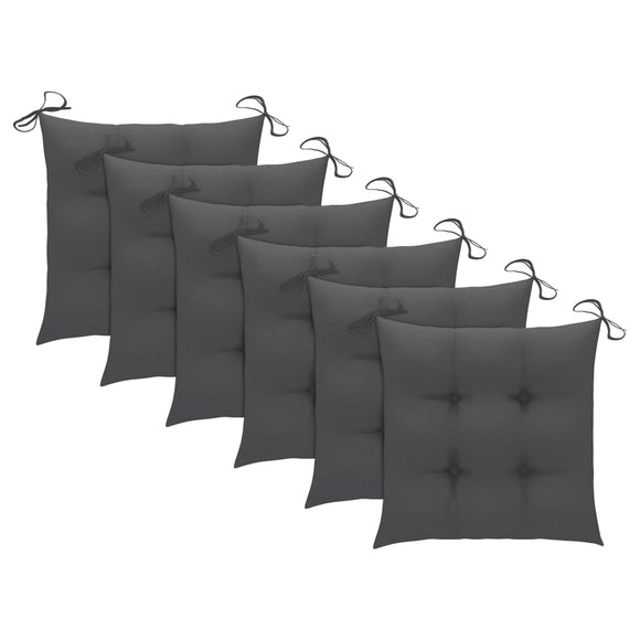 NNEVL Chair Cushions 6 pcs Anthracite 40x40x7 cm Fabric