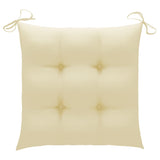 NNEVL Chair Cushions 2 pcs Cream White 40x40x7 cm Fabric