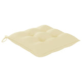 NNEVL Chair Cushions 2 pcs Cream White 40x40x7 cm Fabric