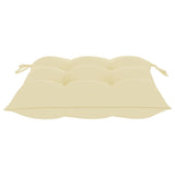 NNEVL Chair Cushions 2 pcs Cream White 40x40x7 cm Fabric