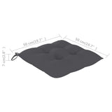 NNEVL Chair Cushions 4 pcs Anthracite 50x50x7 cm Fabric