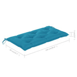 NNEVL Garden Bench Cushion Light Blue 100x50x7 cm Fabric