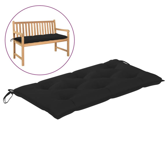 NNEVL Garden Bench Cushion Black 100x50x7 cm Fabric