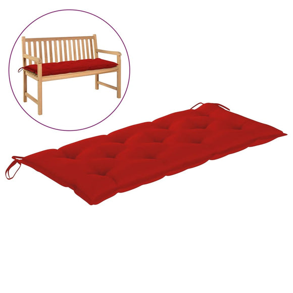 NNEVL Garden Bench Cushion Red 120x50x7 cm Fabric