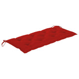 NNEVL Garden Bench Cushion Red 120x50x7 cm Fabric