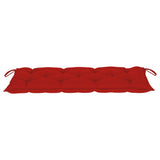 NNEVL Garden Bench Cushion Red 120x50x7 cm Fabric