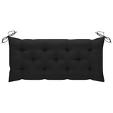 NNEVL Garden Bench Cushion Black 120x50x7 cm Fabric