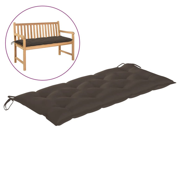 NNEVL Garden Bench Cushion Taupe 120x50x7 cm Fabric