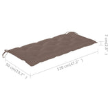NNEVL Garden Bench Cushion Taupe 120x50x7 cm Fabric