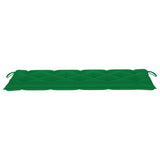 NNEVL Garden Bench Cushion Green 150x50x7 cm Fabric