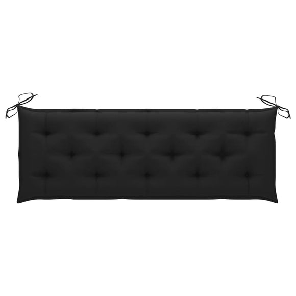 NNEVL Garden Bench Cushion Black 150x50x7 cm Fabric
