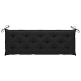 NNEVL Garden Bench Cushion Black 150x50x7 cm Fabric