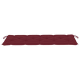 NNEVL Garden Bench Cushion Wine Red 150x50x7 cm Fabric