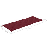 NNEVL Garden Bench Cushion Wine Red 150x50x7 cm Fabric